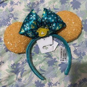 Disney Teal and Gold Sequin Minnie Mouse Ears